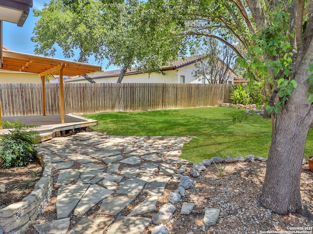 6718 Congressional Blvd, San Antonio, TX 78244 - view of yard with a patio area and a deck
