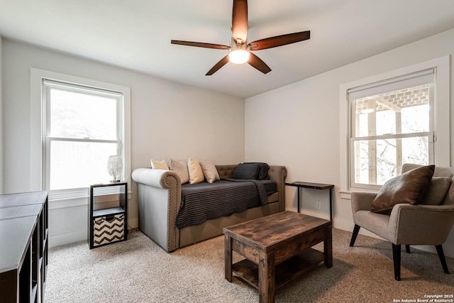 9811 Rebel Queen, San Antonio, TX 78255 - bedroom featuring light colored carpet and ceiling fan