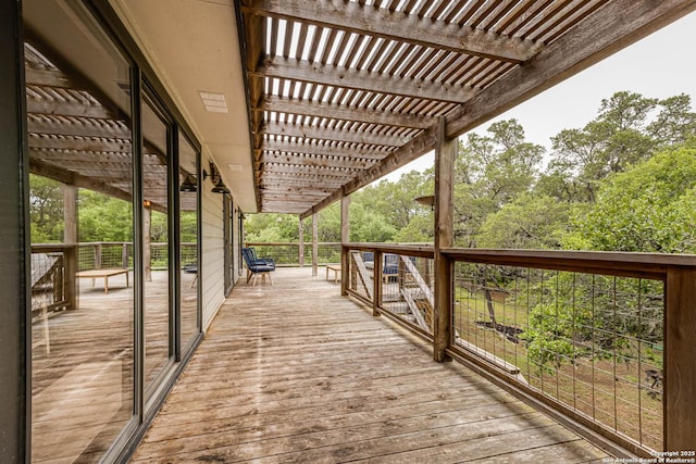 9811 Rebel Queen, San Antonio, TX 78255 - wooden terrace with a pergola