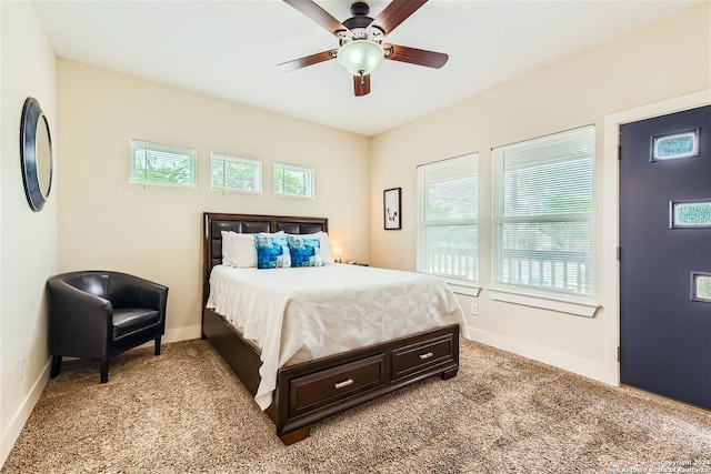 1130 Wyoming St Unit B, San Antonio, TX 78203 - carpeted bedroom featuring baseboards and a ceiling fan
