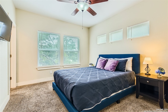 1130 Wyoming St Unit B, San Antonio, TX 78203 - carpeted bedroom featuring baseboards and ceiling fan