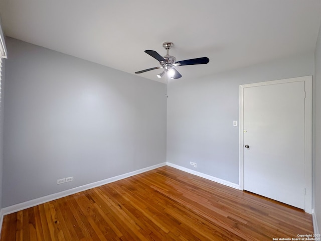 155 Eland, San Antonio, TX 78213 - unfurnished room featuring a ceiling fan, baseboards, and wood finished floors