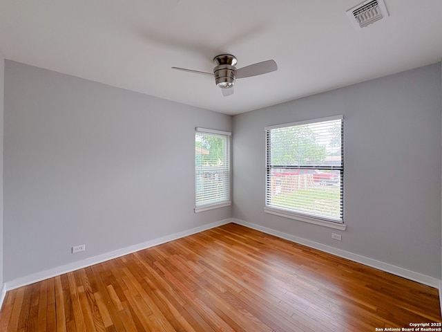 155 Eland, San Antonio, TX 78213 - empty room with baseboards, light wood-type flooring, and a ceiling fan