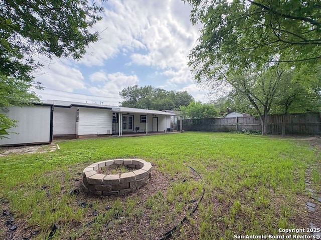 155 Eland, San Antonio, TX 78213 - view of yard with an outdoor fire pit