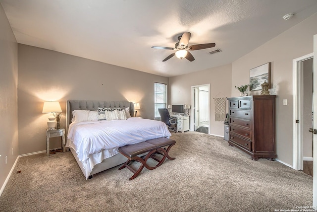 1227 Sun Spg, San Antonio, TX 78245 - bedroom with carpet, baseboards, and a ceiling fan