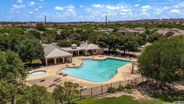 1227 Sun Spg, San Antonio, TX 78245 - community pool with a community hot tub, fence, a patio area, and a gazebo