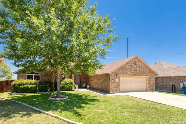 1235 Long Gate, New Braunfels, TX 78130 - view of front of house with brick siding, an attached garage, and driveway