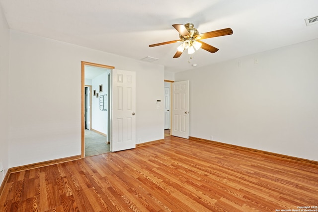 15603 Hastings Park, Selma, TX 78154 - empty room with light wood-style floors, ceiling fan, and baseboards