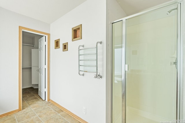 15603 Hastings Park, Selma, TX 78154 - full bath with a shower stall, baseboards, and a spacious closet