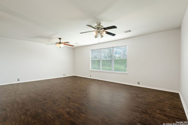 15603 Hastings Park, Selma, TX 78154 - spare room with ceiling fan, dark wood finished floors, and baseboards