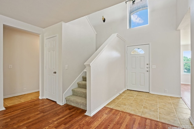 15603 Hastings Park, Selma, TX 78154 - entryway with wood finished floors, stairway, and baseboards