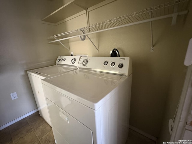 2211 Mission Verde, San Antonio, TX 78223 - washroom with washing machine and clothes dryer and baseboards