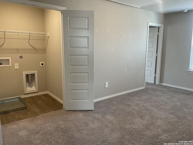 1138 Gracie Way, New Braunfels, TX 78130 - laundry area with electric dryer hookup, attic access, carpet flooring, and hookup for a gas dryer
