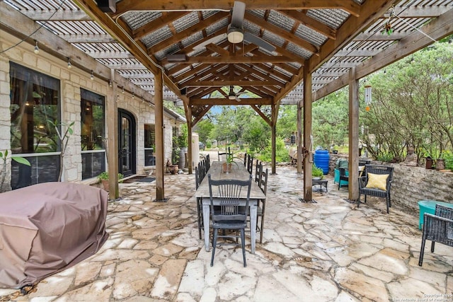 111 Kendall Oaks, Boerne, TX 78006 - view of patio with a pergola and a grill