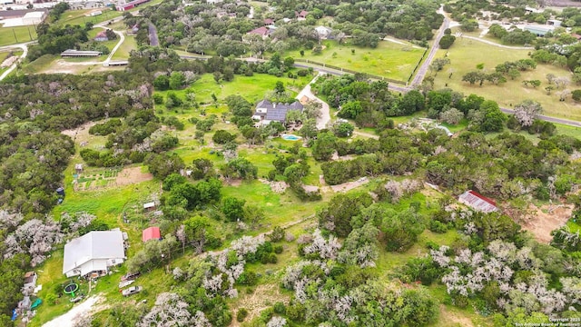 111 Kendall Oaks, Boerne, TX 78006 - aerial view of property and surrounding area with a tree filled landscape