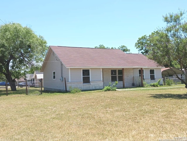 8610 James, Somerset, TX 78069 - view of front of home featuring a carport and a shingled roof