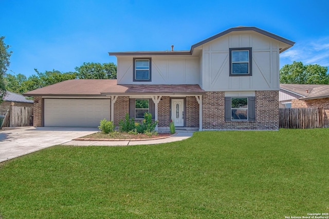 13811 Sunny Gln, San Antonio, TX 78217 - view of front of property featuring brick siding, an attached garage, and driveway