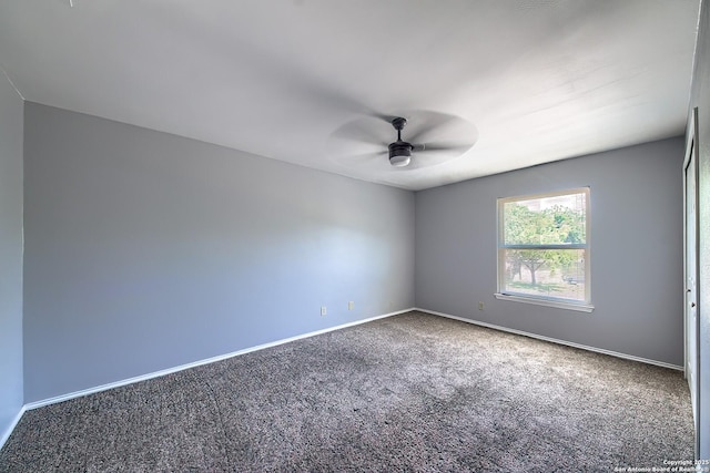 13811 Sunny Gln, San Antonio, TX 78217 - carpeted empty room with ceiling fan and baseboards