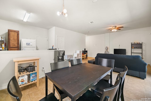 17 Oak Plz, San Antonio, TX 78216 - dining space featuring light tile patterned flooring and a ceiling fan