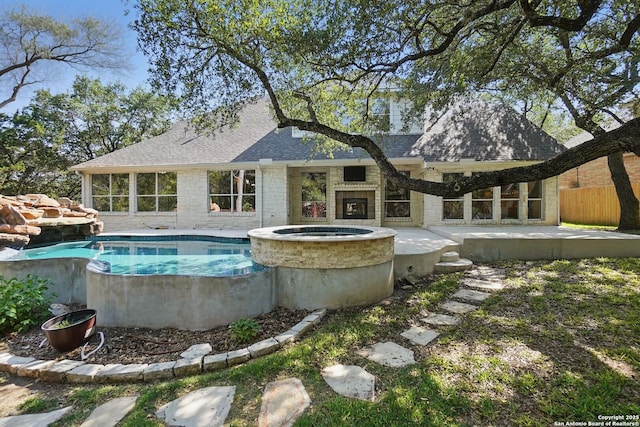 51 Stonewall Bnd, San Antonio, TX 78256 - outdoor pool featuring a patio and fence