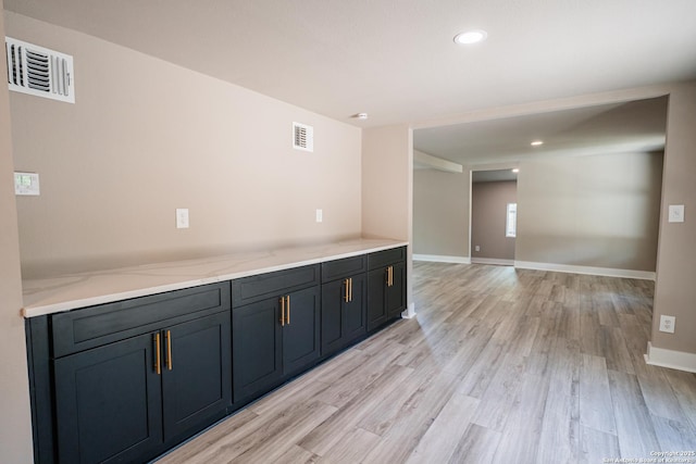 312 Avondale, San Antonio, TX 78223 - unfurnished room featuring light wood-type flooring, baseboards, and recessed lighting