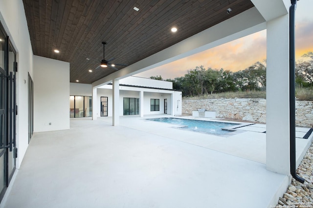 1356 Capitare, New Braunfels, TX 78132 - view of patio / terrace with ceiling fan and an outdoor pool