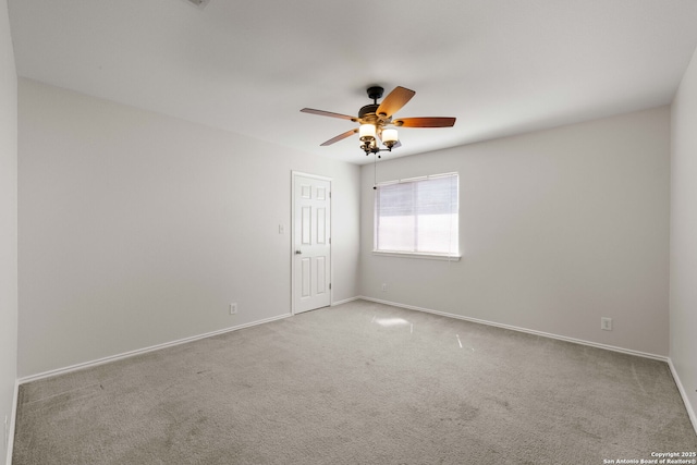17223 Darlington Run, San Antonio, TX 78247 - spare room with carpet floors, a ceiling fan, and baseboards