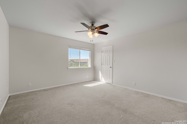 17223 Darlington Run, San Antonio, TX 78247 - spare room featuring ceiling fan, baseboards, and carpet floors