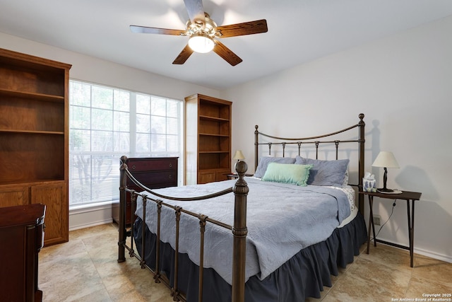 4635 Shavano Birch, San Antonio, TX 78230 - bedroom with baseboards and a ceiling fan