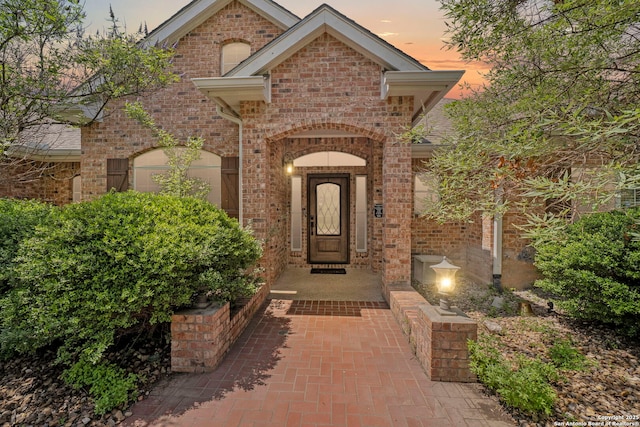 9403 Gardenia Bnd, San Antonio, TX 78266 - view of exterior entry with brick siding