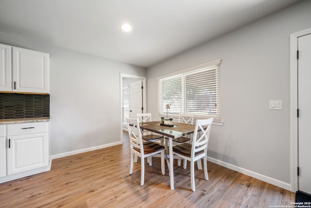 5902 Brambletree, San Antonio, TX 78247 - dining room featuring baseboards, light wood finished floors, and recessed lighting