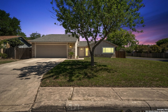 5902 Brambletree, San Antonio, TX 78247 - view of front of house featuring a garage and concrete driveway