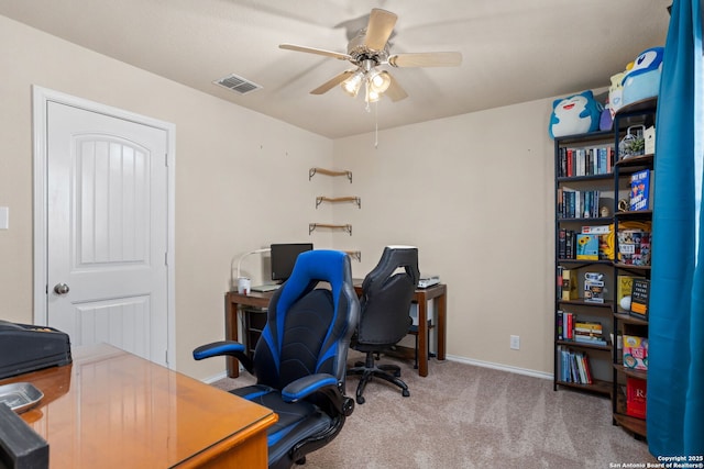 160 Jolie, Boerne, TX 78015 - carpeted office with a ceiling fan and baseboards