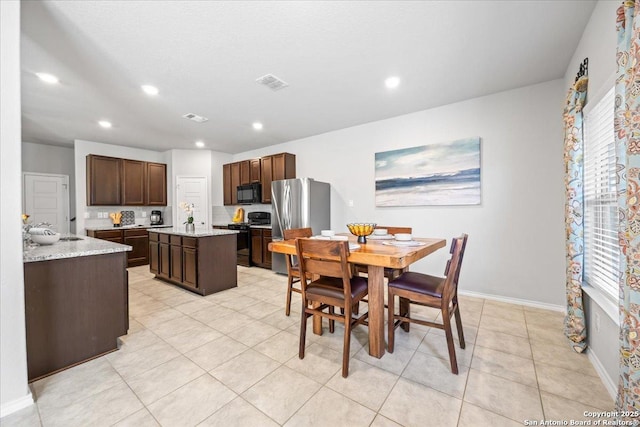140 Whitetail Pass, San Antonio, TX 78253 - dining area featuring recessed lighting, baseboards, and light tile patterned flooring