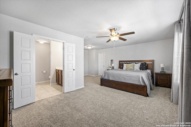 140 Whitetail Pass, San Antonio, TX 78253 - bedroom featuring light colored carpet, baseboards, and a ceiling fan