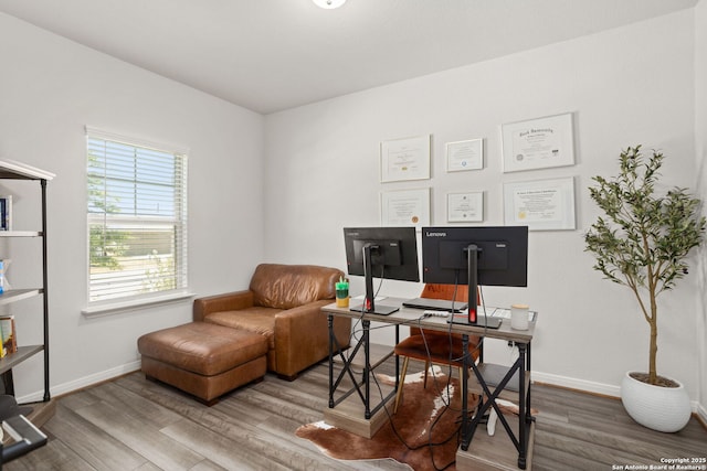 10227 Amaryllis, Boerne, TX 78006 - office with wood finished floors and baseboards