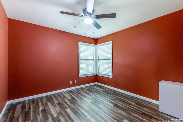 466 Shannon Lee, San Antonio, TX 78216 - empty room featuring wood finished floors, baseboards, and a ceiling fan