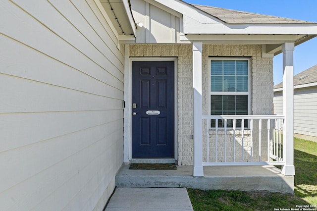 view of exterior entry