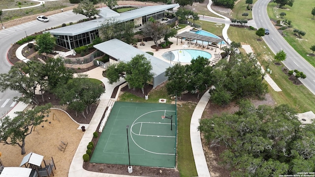 31575 Meander, Bulverde, TX 78163 - drone / aerial view of a pool