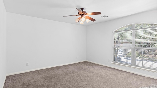 8818 Ash Mdw, Universal City, TX 78148 - unfurnished room with carpet, a ceiling fan, and baseboards