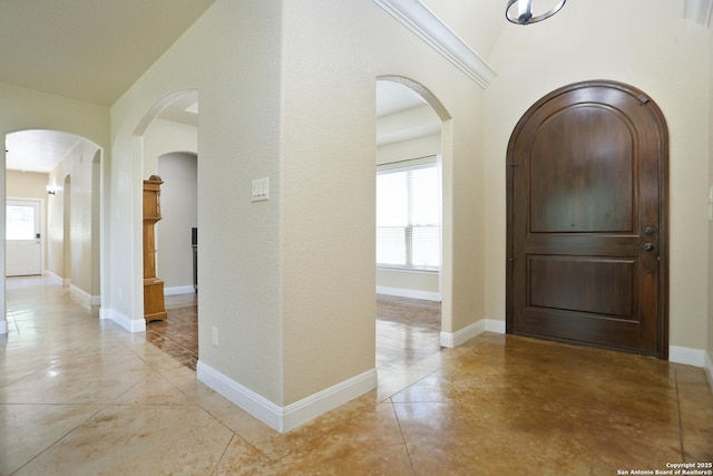 12302 Calvert, Helotes, TX 78023 - entryway with arched walkways and baseboards