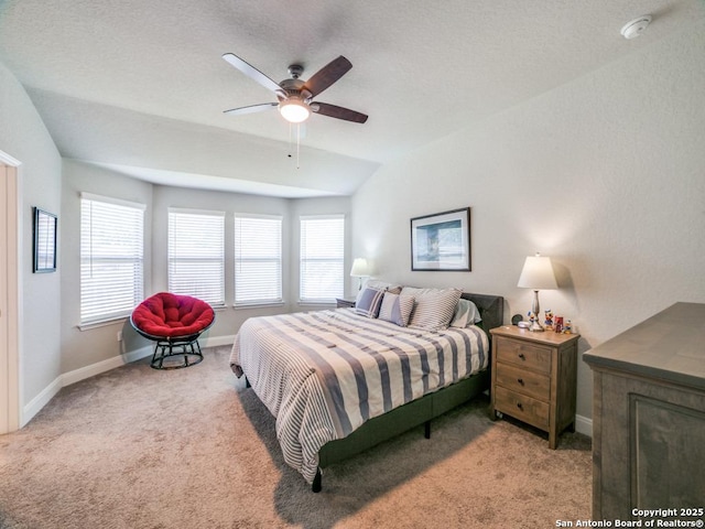 3075 Mondavi Crst, Schertz, TX 78154 - bedroom with light carpet, baseboards, and a ceiling fan