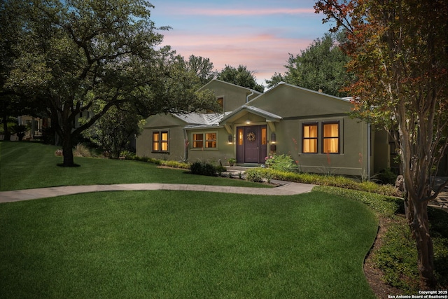 261 Fair Oaks, Alamo Heights, TX 78209 - view of front of house featuring a front lawn and stucco siding