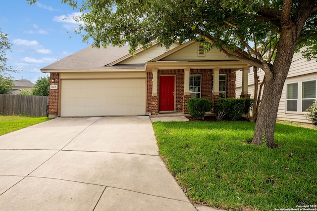 10438 Sun Ml, San Antonio, TX 78254 - view of front of property with brick siding, driveway, and an attached garage