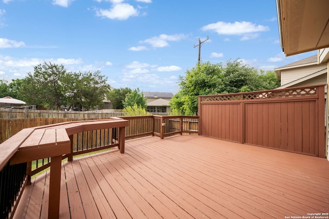 10438 Sun Ml, San Antonio, TX 78254 - wooden deck featuring a fenced backyard