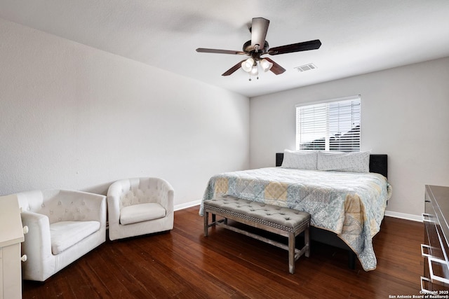 20607 Wild Spgs, San Antonio, TX 78258 - bedroom with wood finished floors, baseboards, and a ceiling fan