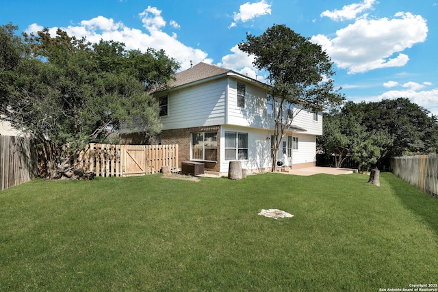 20607 Wild Spgs, San Antonio, TX 78258 - back of house featuring a patio, central AC unit, and a gate
