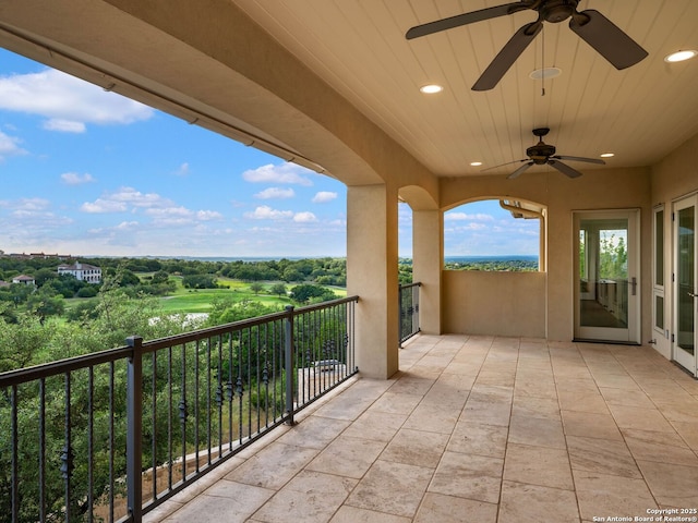 52 Oakland Hls, Boerne, TX 78006 - balcony featuring ceiling fan