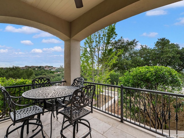 52 Oakland Hls, Boerne, TX 78006 - balcony featuring ceiling fan