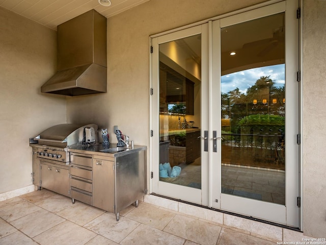 52 Oakland Hls, Boerne, TX 78006 - view of patio featuring area for grilling, grilling area, and french doors
